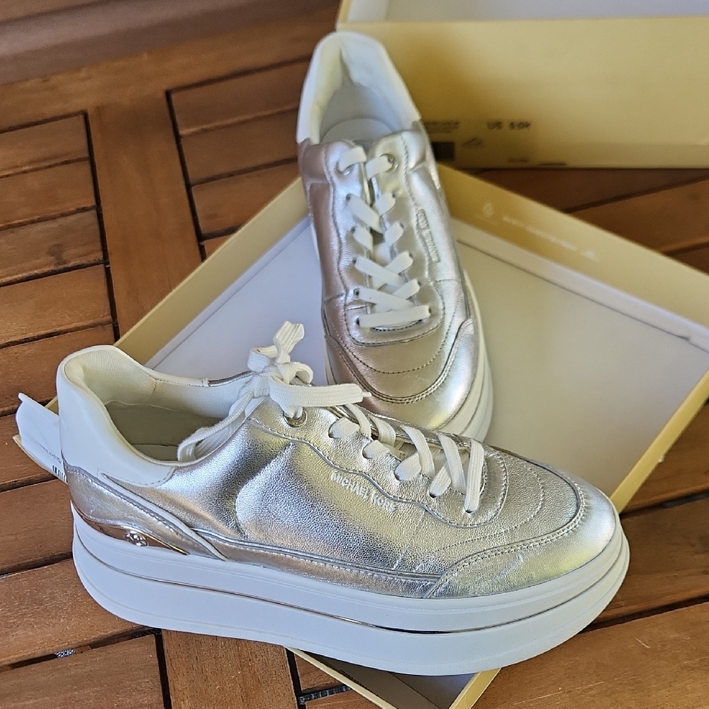 Michael Kors Metallic Silver Women's Sneakers